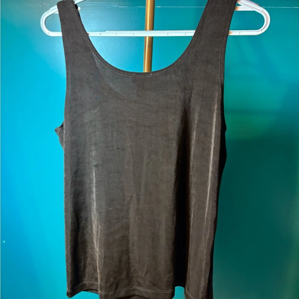 Chico's Travelers Chocolate Brown Sleeveless Tank Top with Capri Pants Set - Picture 6 of 6